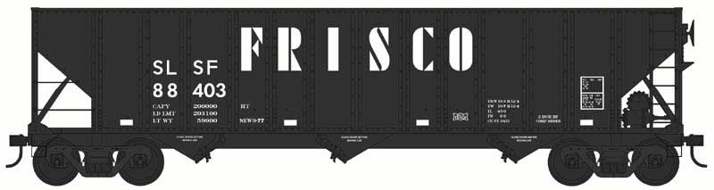 Bowser HO Scale 100 Ton 3 Bay Hopper Frisco SLSF
