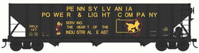 Bowser HO Scale 100 Ton 3 Bay Hopper PPLX (Reddy Kilowatt - Pennsylvania Power & Light)