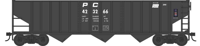 Bowser HO Scale 70 Ton 14 Panel 3 Bay Hopper Penn Central PC (Ore Service)