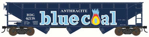 Bowser HO Scale 70 Ton Offset Hopper "Blue Coal"