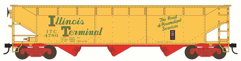 Bowser HO Scale 70 Ton Offset Hopper Illinois Terminal ITC