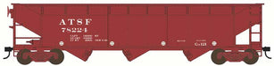 Bowser HO Scale 70 Ton Offset Hopper Santa Fe ATSF