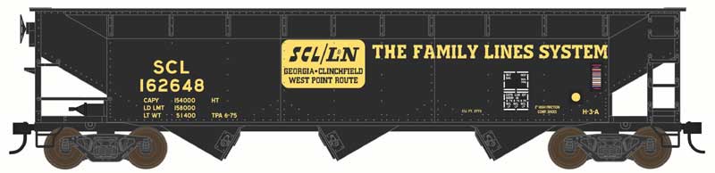 Bowser HO Scale 70 Ton Offset Hopper Seaboard Coast Line SCL