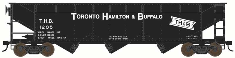 Bowser HO Scale 70 Ton Offset Hopper Toronto Hamilton & Buffalo TB&H
