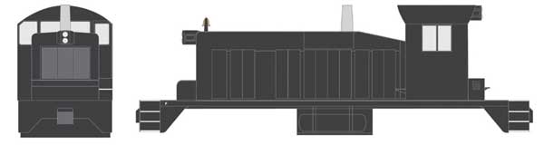 Bowser HO Scale EMD SW1 Ph. III Painted Black Unlettered