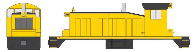 Bowser HO Scale EMD SW1 Ph. III Painted Black & Yellow Unlettered