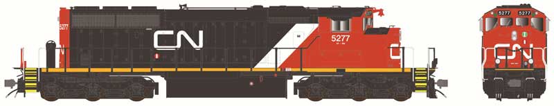Bowser HO Scale GMD SD40-2W CN 5277 Noodle Scheme 2000s+