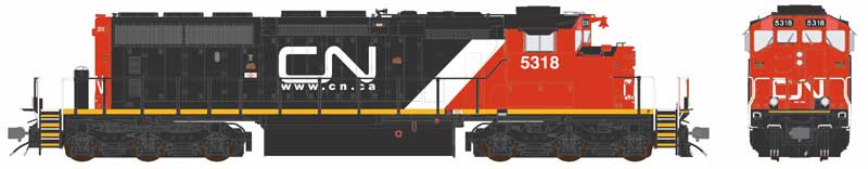 Bowser HO Scale GMD SD40-2W CN 5318 CN Website w/ Straight Air 2010s+