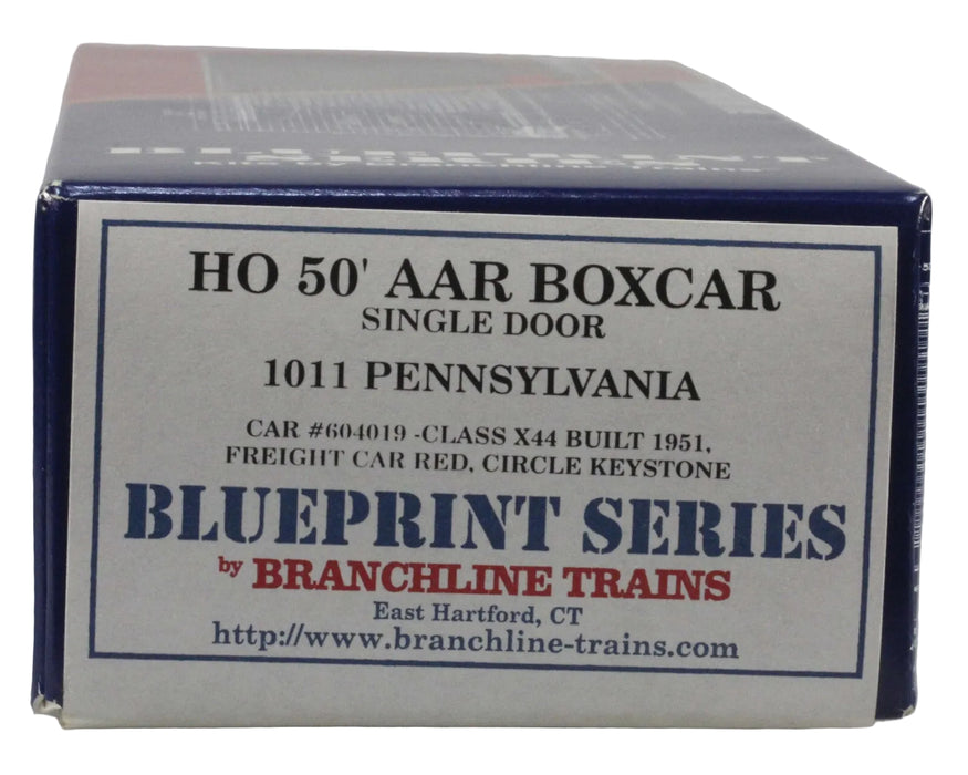 Branchline Trains 1011 HO Scale 50' Single Door Boxcar Kit Pennsylvania PRR #'s Vary - NOS