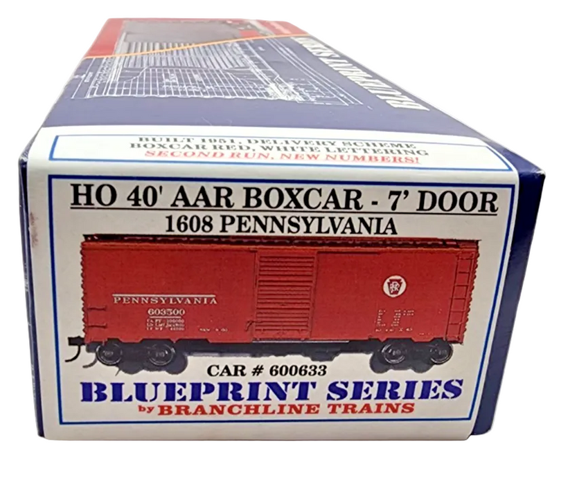 Branchline Trains 1608 HO Scale 40' AAR Boxcar Kit Pennsylvania PRR - NOS (# Varies)