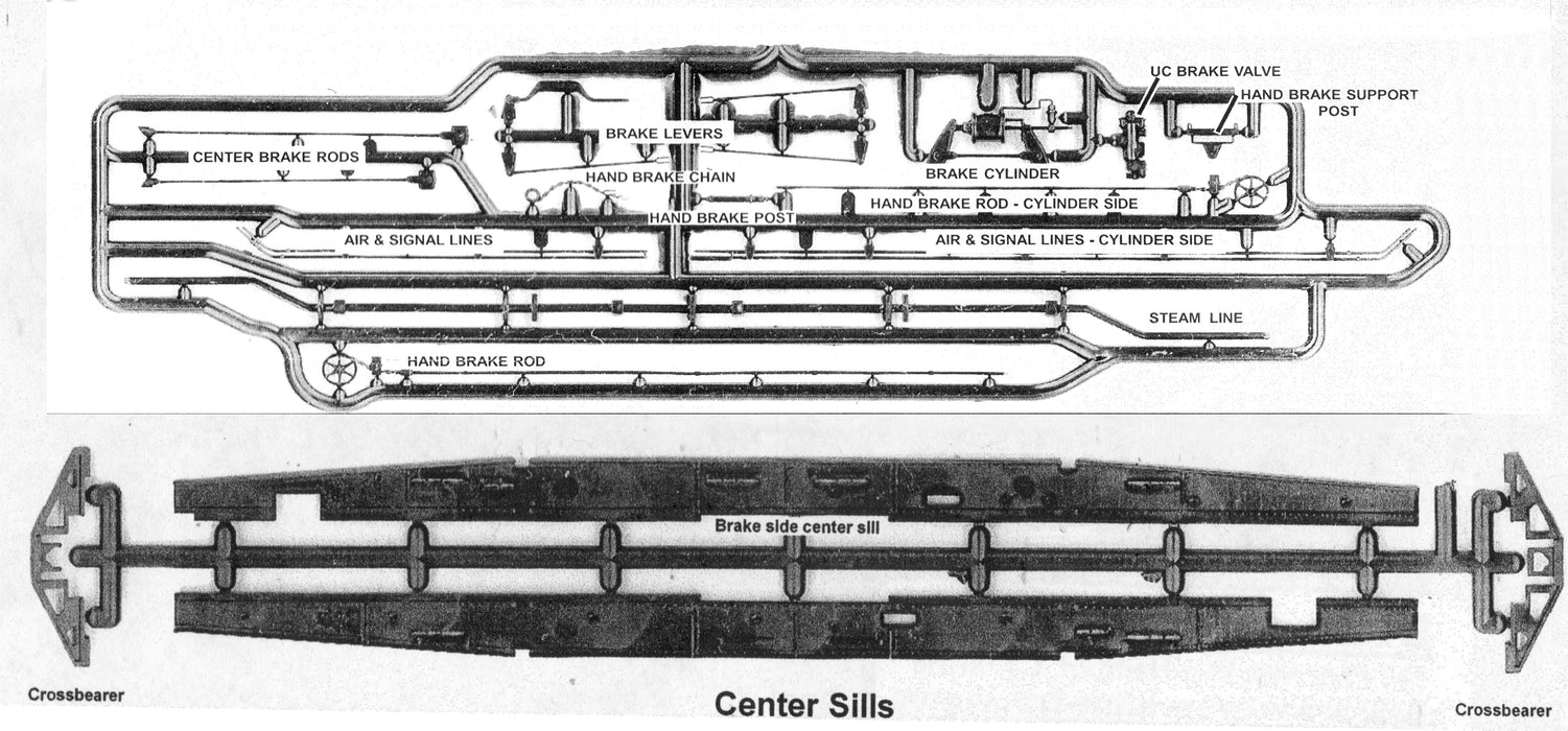 Branchline Trains 51114 HO Scale Pullman Center Sill with Brake Parts