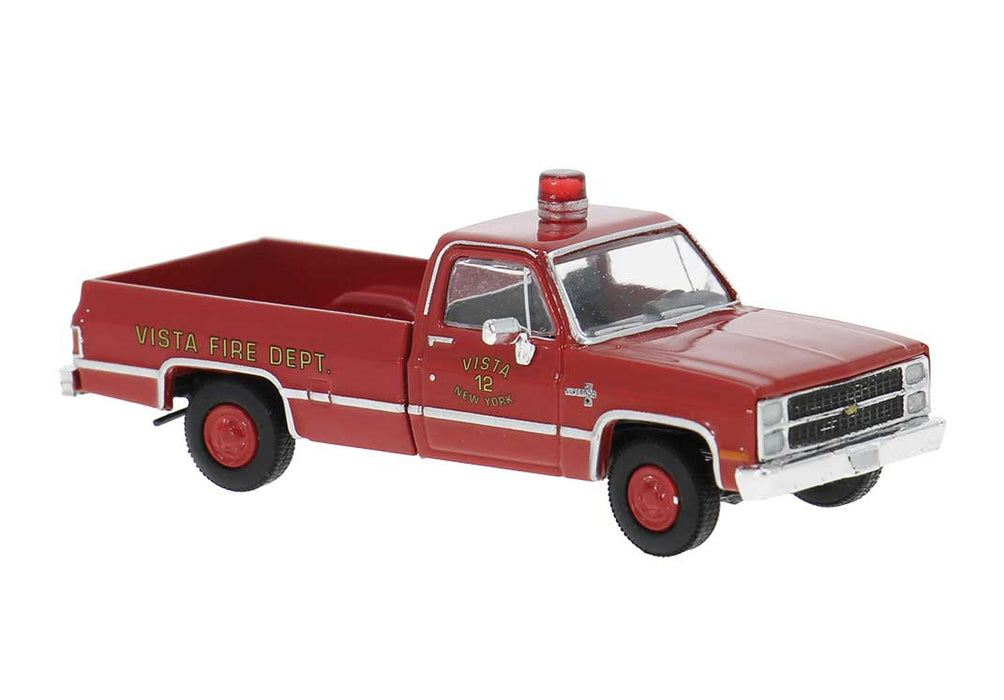 Brekina 19659 HO Scale 1981 Chevy C10 Pickup Truck - Vista Fire Department