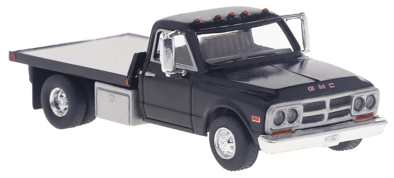 Brekina 19669 HO Scale 1981 GMC Sierra Grande Flatbed Truck - Black