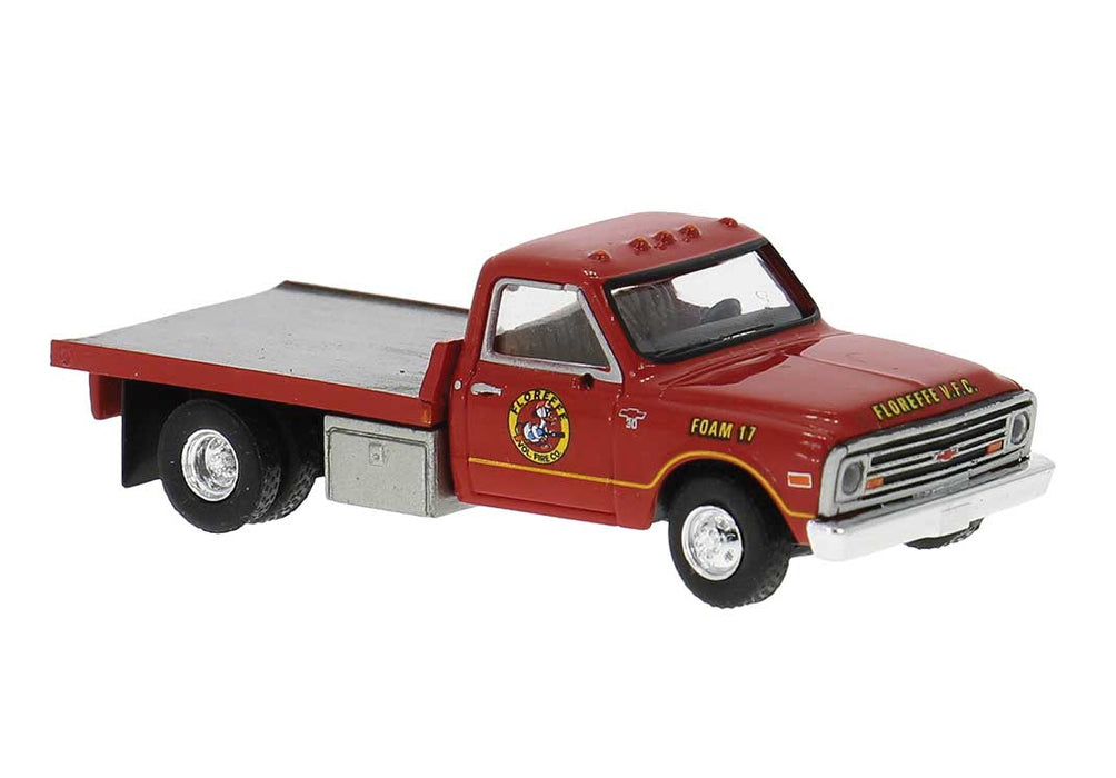 Brekina 19671 HO Scale 1981 GMC Sierra Grande Flatbed Truck - Slorette Fire Department Foam 17