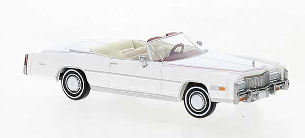 Brekina 19751 HO Scale 1975 Cadillac Eldorado Convertible - White