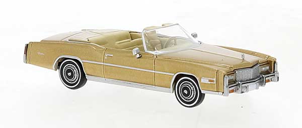 Brekina 19752 HO Scale 1975 Cadillac Eldorado Convertible - Gold