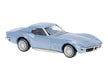 Brekina 19990 HO Scale 1967-1973 Chevrolet Corvette C3 - Metallic Ice Blue