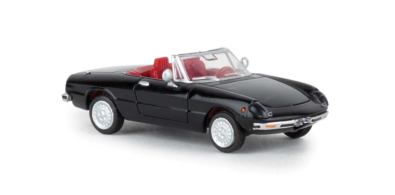 Brekina 29606 HO Scale Alfa Romeo Spider - Black