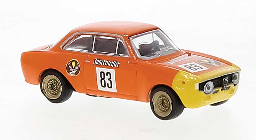 Brekina 29706 HO Scale 1965 Alfa Romeo GTA 1300 - #83 Jagermeister (1971)