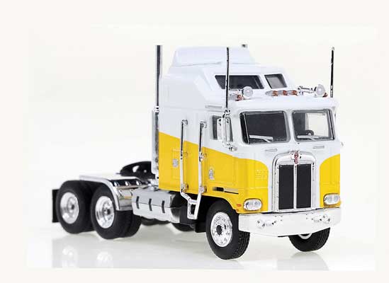 Brekina 85732 HO Scale Kenworth K100 Semi Tractor Cab - Yellow and White