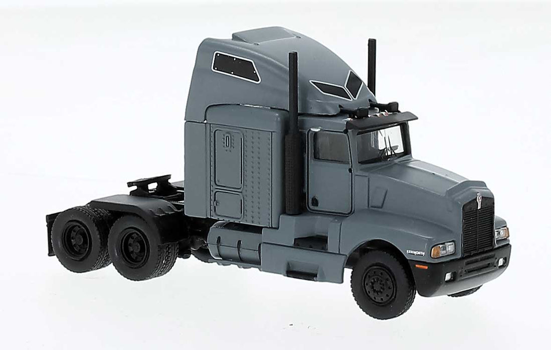 Brekina 85928 HO Scale 1984 Kenworth T600 Tractor with Sleeper Cab - Matte Gray