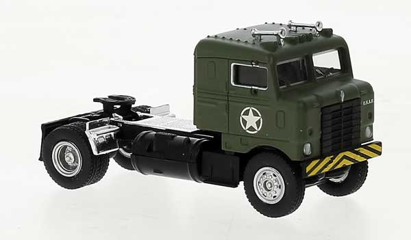 Brekina 85954 HO Scale 1950 Kenworth Bullnose Semi Tractor Cab - US Army