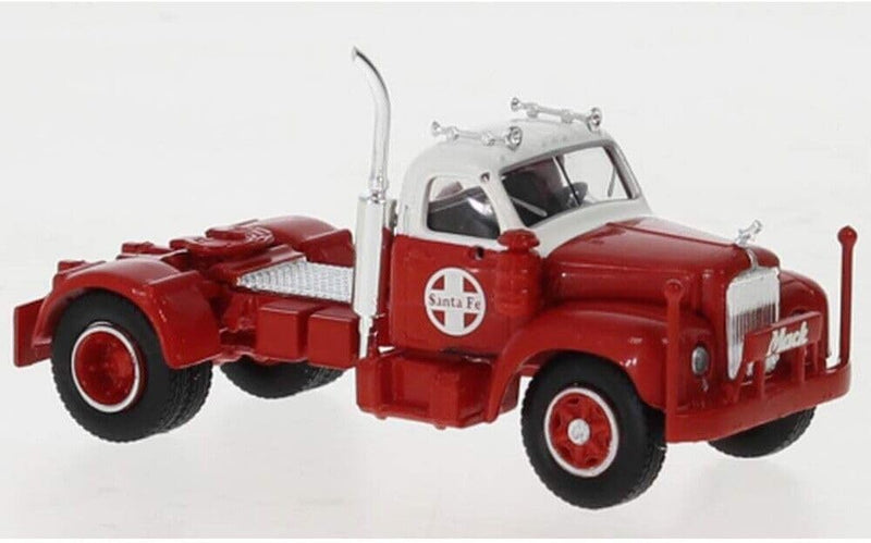 Brekina 85980 HO Scale 1953-19 Mack B61 Semi Tractor Cab - Santa Fe