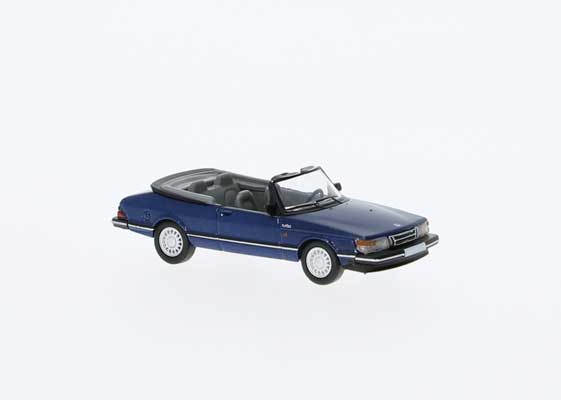 Brekina PCX 870670 HO Scale 1986 Saab 900 Convertible - Blue
