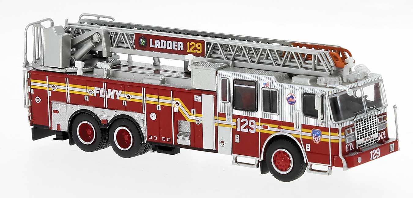 Brekina PCX 870688 HO Scale 2013 Ferrara Ultra Fire Ladder Truck NYFD #88 Queens-Flushing