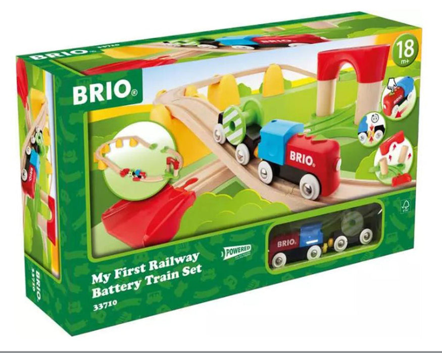 Brio 33710 My First Railway Battery Powered Wooden Train Set