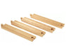 Brio 33341 Straight Wooden Train Track (4 Pack)