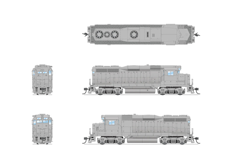 Broadway Limited BLI 7583 HO Scale EMD GP30 Undecorated Paragon4 DCC