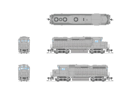 Broadway Limited BLI 7583 HO Scale EMD GP30 Undecorated Paragon4 DCC