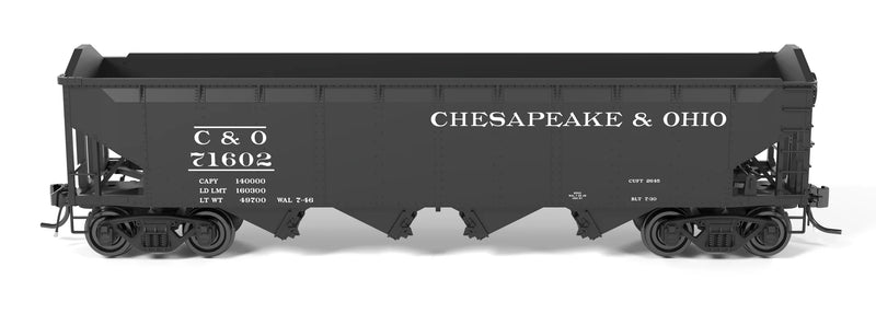 Broadway Limited Imports HO Scale ARA 70 Ton 4 Bay Hopper C&O H7-13 6 Pack
