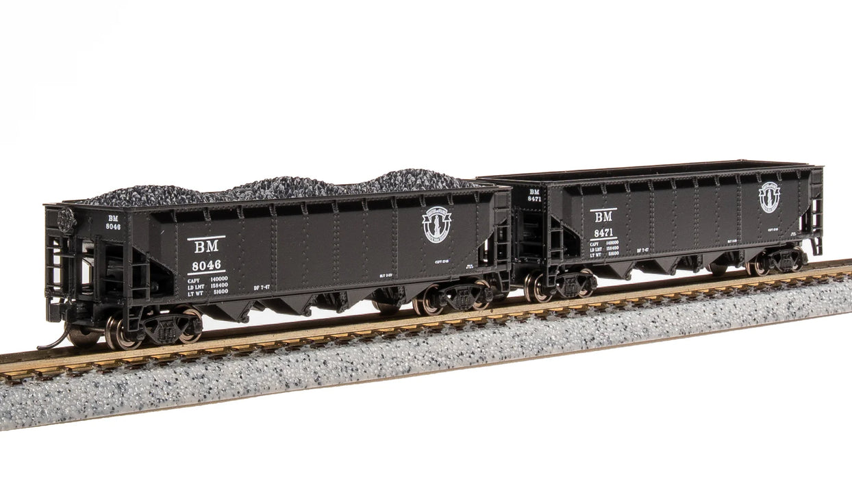 Broadway Limited Imports 7425 N Scale 70 Ton Hopper Boston & Maine B&M 4 Pack Set B