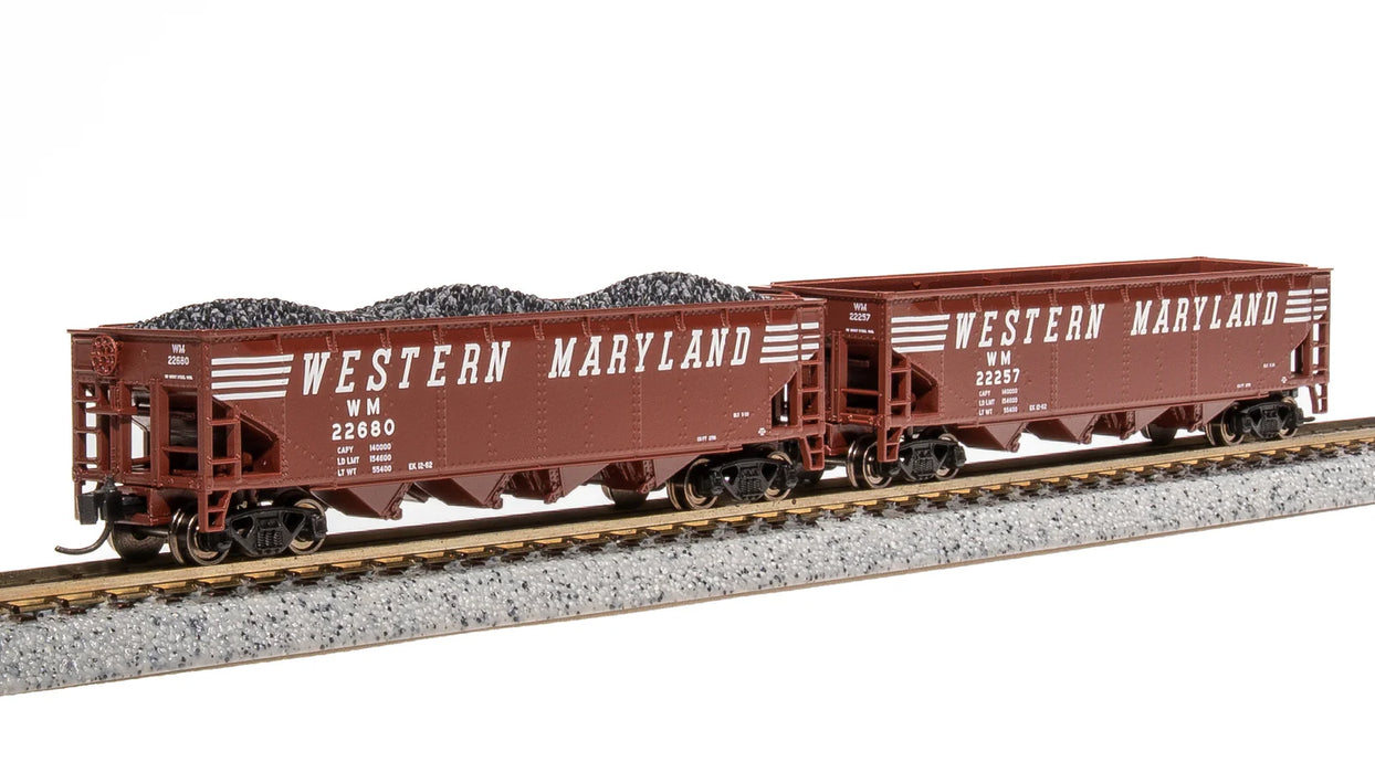 Broadway Limited Imports 7439 N Scale 70 Ton Hopper Western Maryland WM "Fantasy" 4 Pack