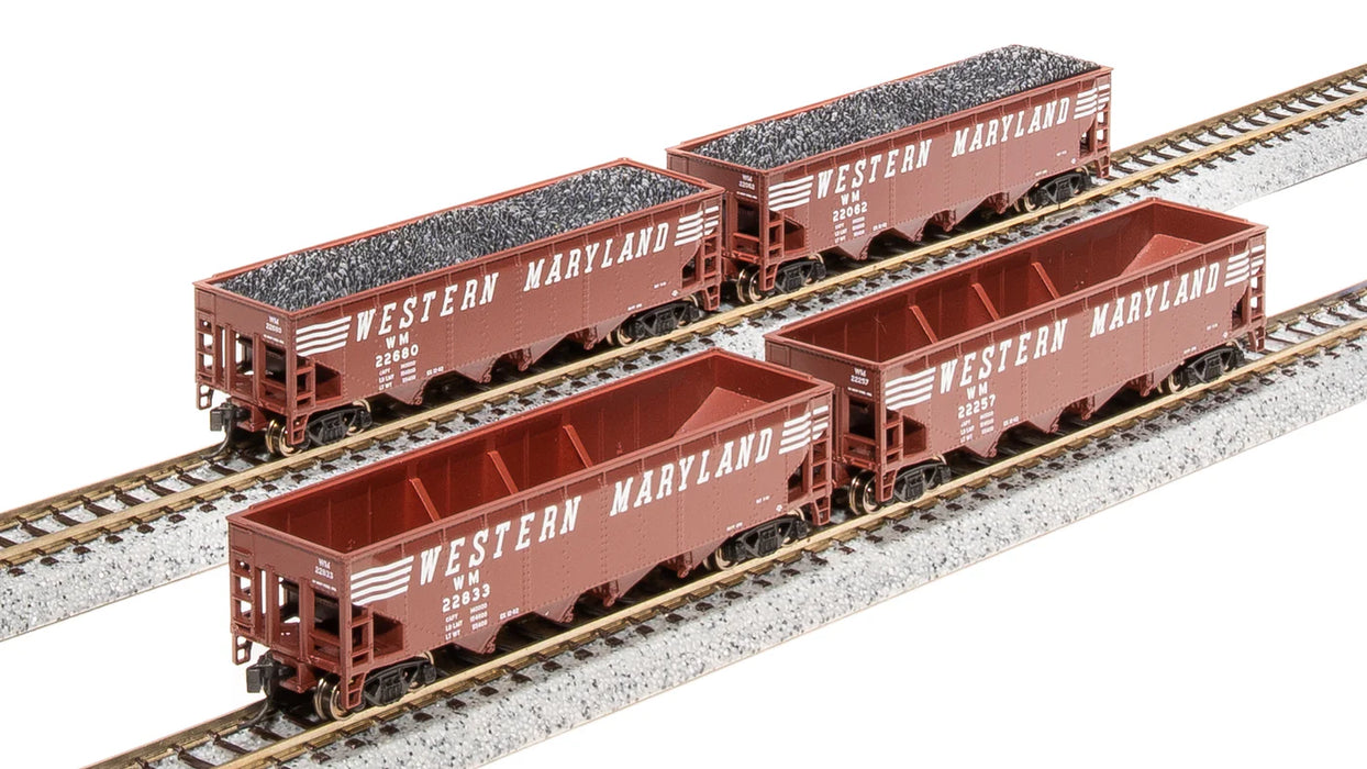 Broadway Limited Imports 7439 N Scale 70 Ton Hopper Western Maryland WM "Fantasy" 4 Pack