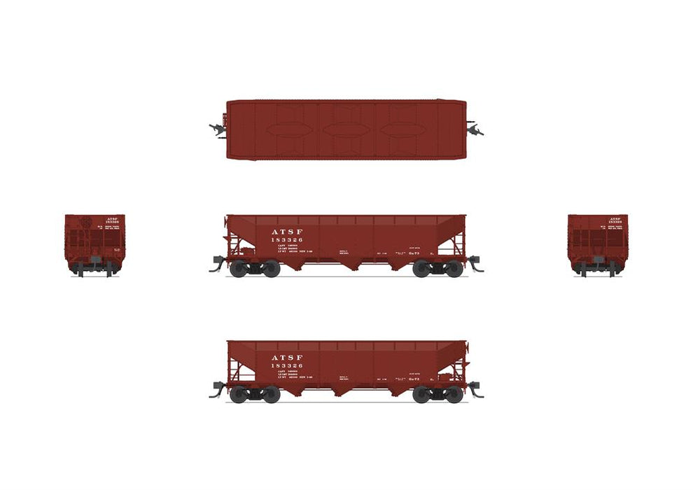 Broadway Limited Imports 8102 HO Scale 70 Ton Triple Hopper Santa Fe ATSF 183357