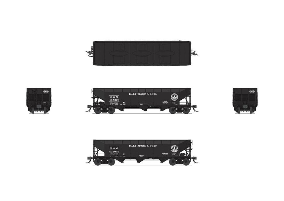 Broadway Limited Imports 8103 HO Scale 70 Ton Triple Hopper Baltimore & Ohio B&O 4 Pack