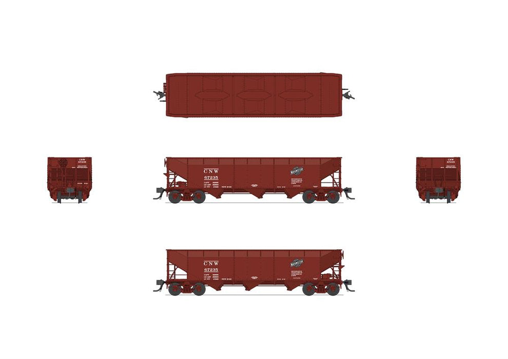 Broadway Limited Imports 8108 HO Scale 70 Ton Triple Hopper Chicago NorthWestern CNW 67327