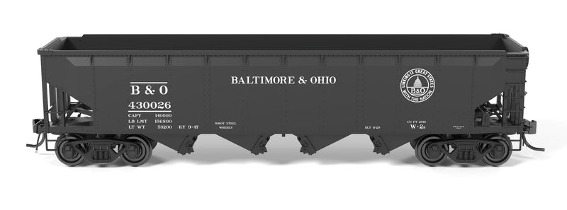 Broadway Limited Imports HO Scale ARA 70 Ton 4 Bay Hopper B&O W2b "13 Great States" Scheme 6 Pack