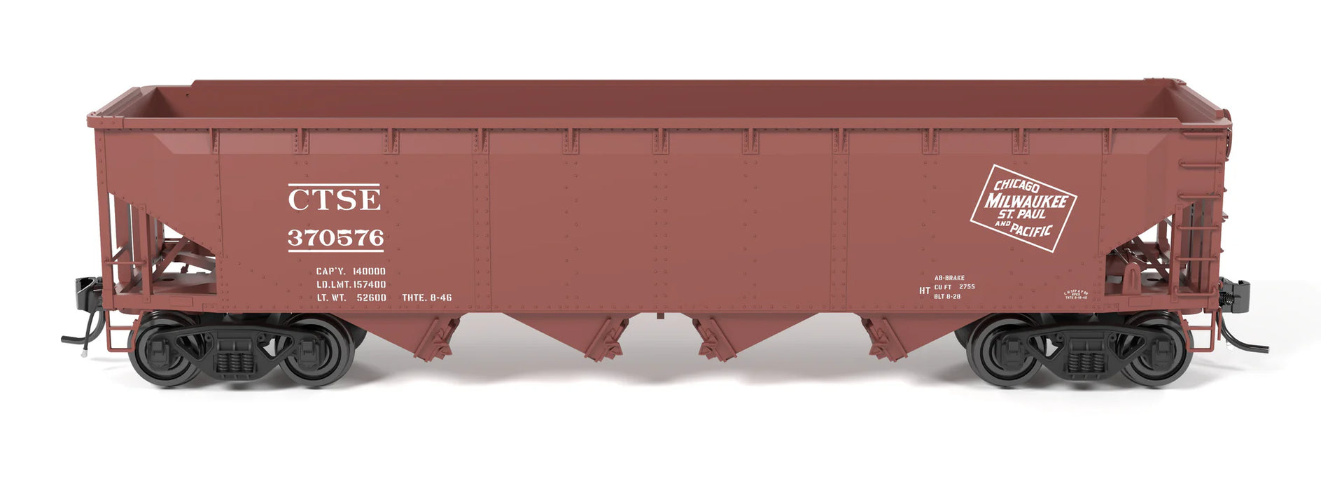 Broadway Limited Imports HO Scale ARA 70 Ton 4 Bay Hopper Milwaukee Road MILW 6 Pack
