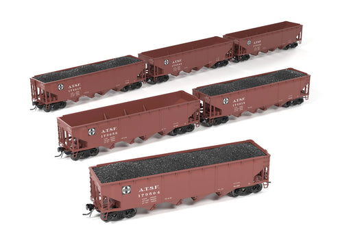 Broadway Limited Imports HO Scale ARA 70 Ton 4 Bay Hopper Santa Fe ATSF 6 Pack
