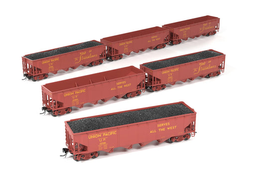 Broadway Limited Imports HO Scale ARA 70 Ton 4 Bay Hopper Union Pacific UP 6 Pack
