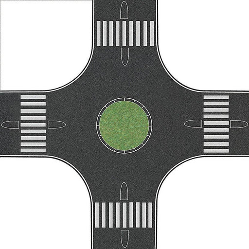 Busch 1102 N Scale Street / Roadway 4 Way Roundabout 6-3/8 x 6-3/8"