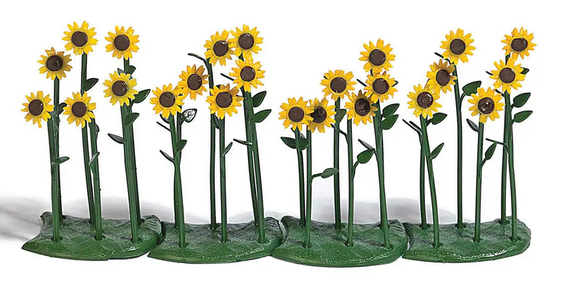Busch 1240 HO Scale Sunflowers - Assembled (24 Pack)