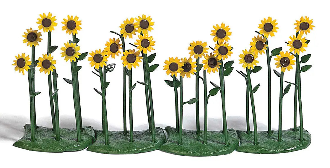 Busch 1240 HO Scale Sunflowers - Assembled (24 Pack)