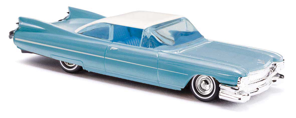 Busch 45129 HO Scale 1959 Cadillac Eldorado Convertible Blue