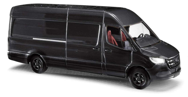 Busch 52614 HO Scale Black Mercedes-Benz Sprinter LWB High Roof Cargo Van
