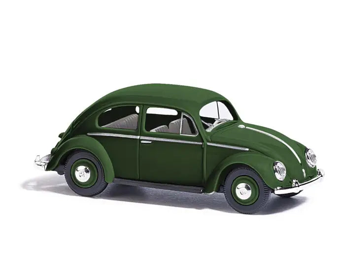 Busch 52990 HO Scale 1955 Volkswagen Beetle with Oval Rear Window - Green